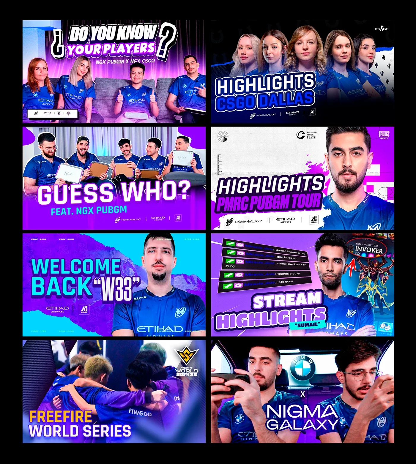 Nigma Galaxy — YouTube thumbnails · Visakion
