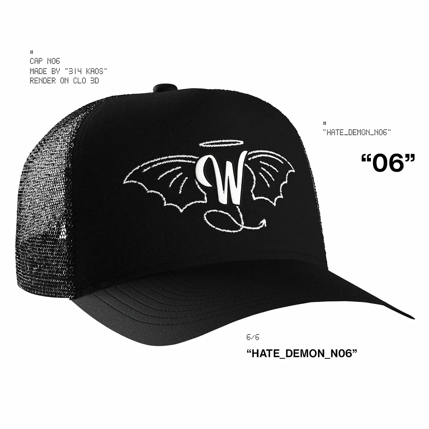 “I Hate the W” Collection — The six caps · Visakion