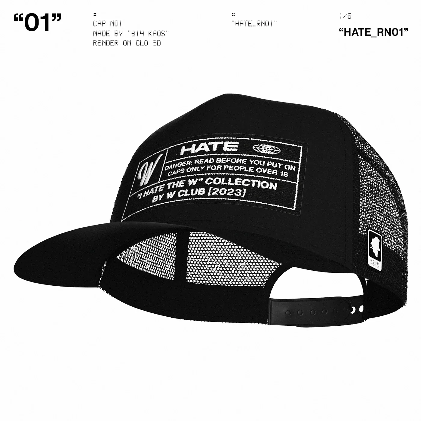 “I Hate the W” Collection — The six caps · Visakion