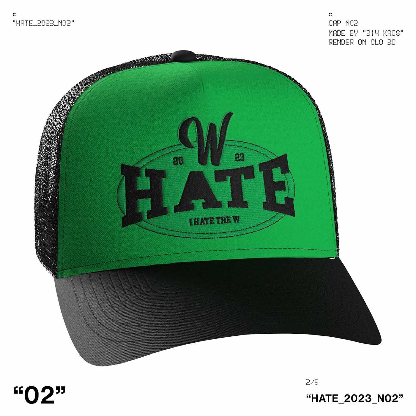 “I Hate the W” Collection — The six caps · Visakion