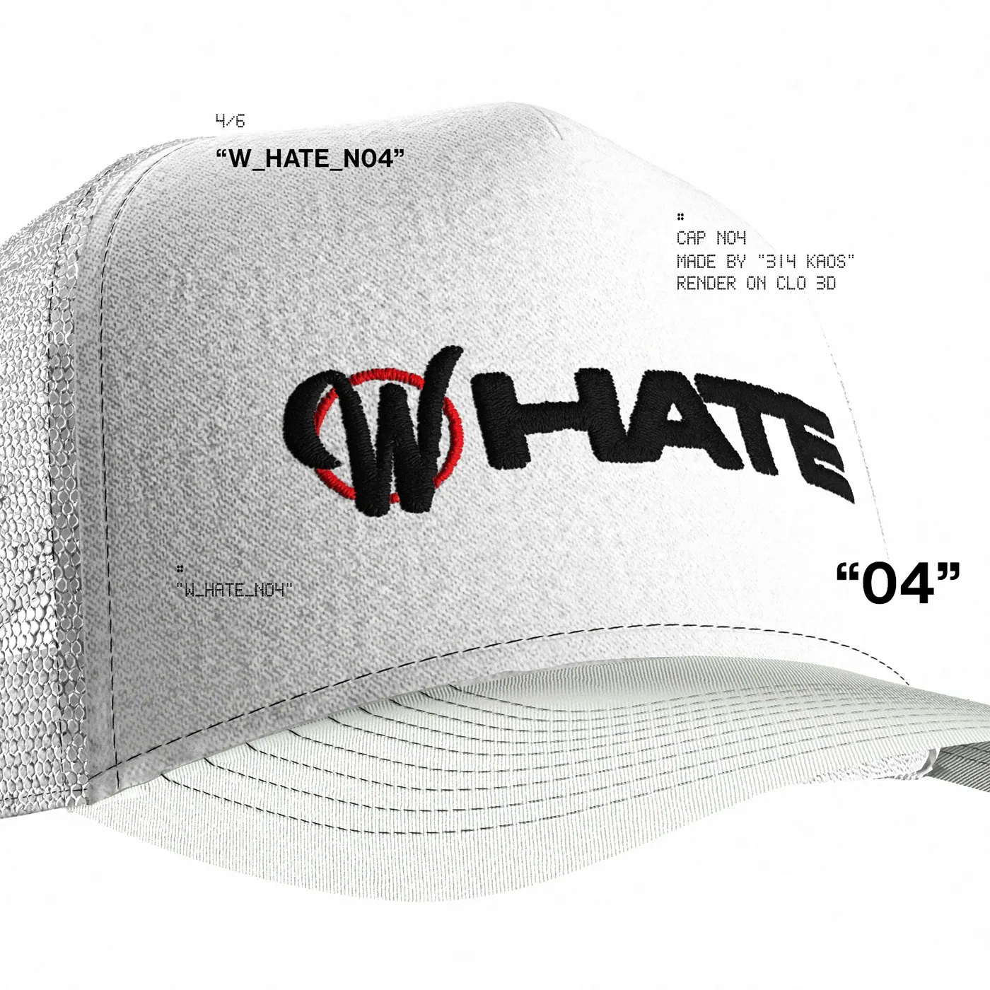 “I Hate the W” Collection — The six caps · Visakion